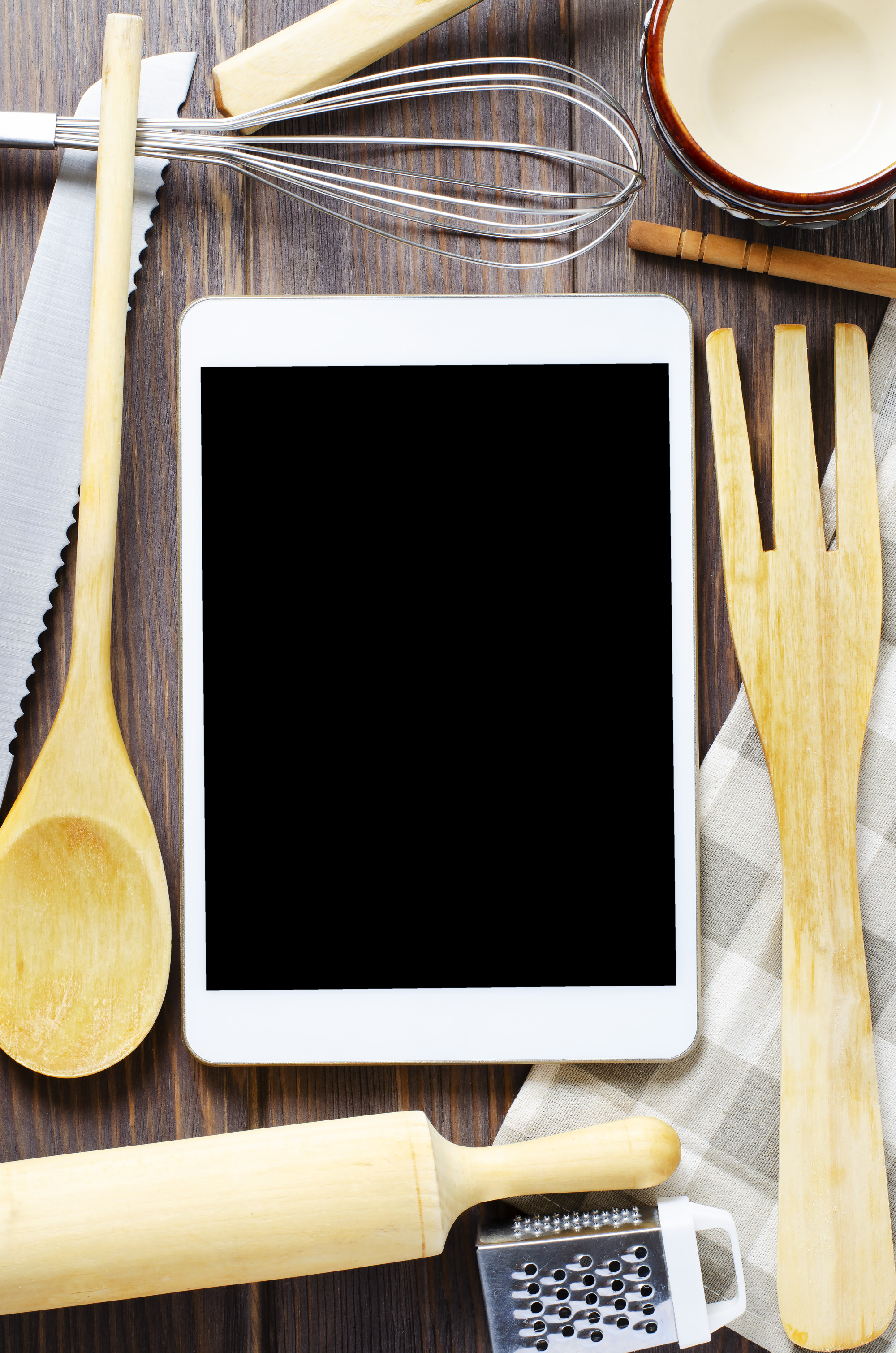 Compact overhead of cooking equipment and tablet